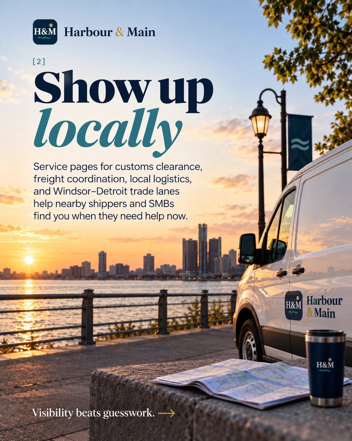 Show up locally. Focused service pages help nearby shippers and businesses find you.