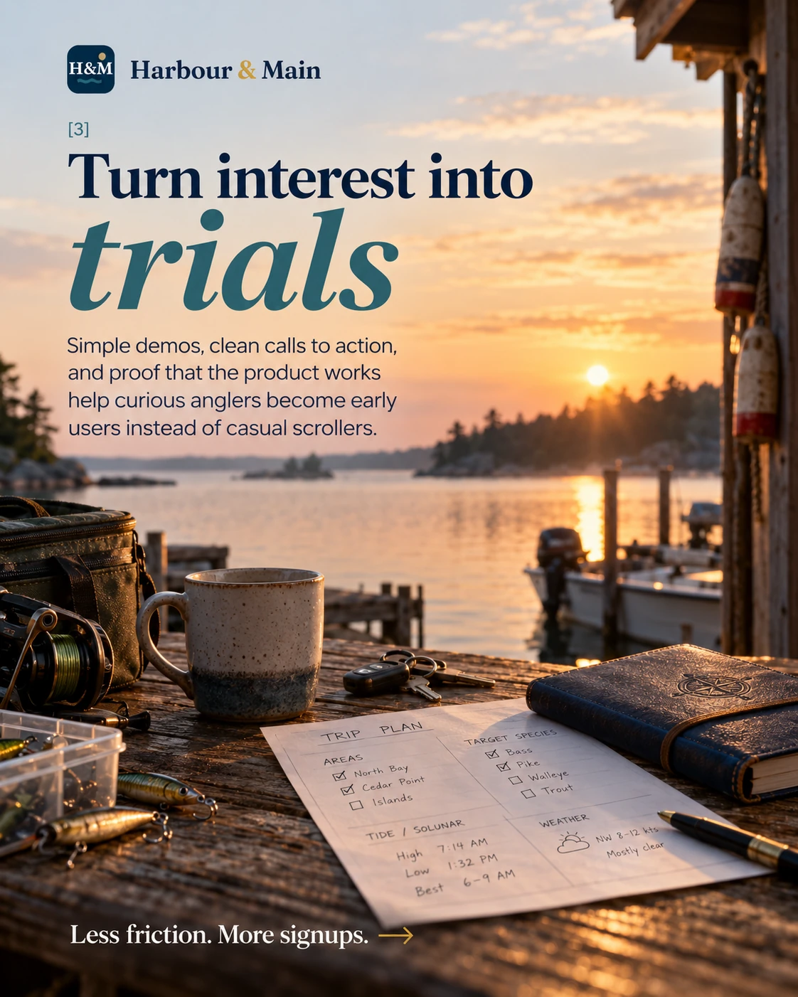 Turn interest into trials. Simple demos, clear calls to action and proof help curious visitors become early users.